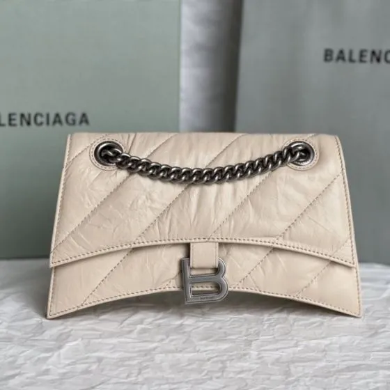 Balenciaga Hourglass Beige 23x14x10cm shoulder bag 1 1 Replica