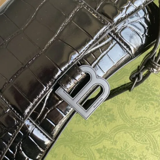 Balenciaga Hourglass Black 23x14x10cm shoulder bag Top Quality Replica