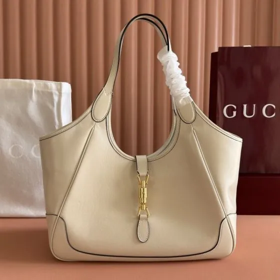 Gucci Jackie Beige shoulder Top Quality Replica