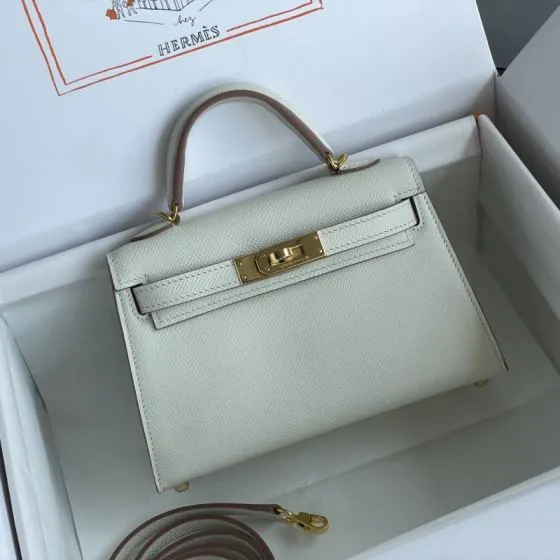 Hermes Kelly White mini crossbody AAA Quality Replica