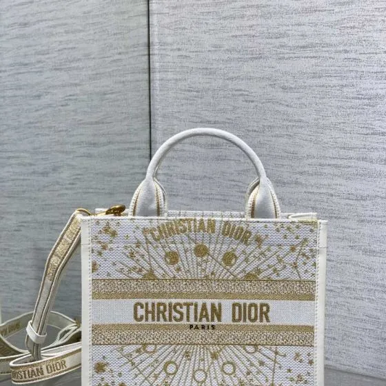 Dior White and Gold tote 1 1 Replica