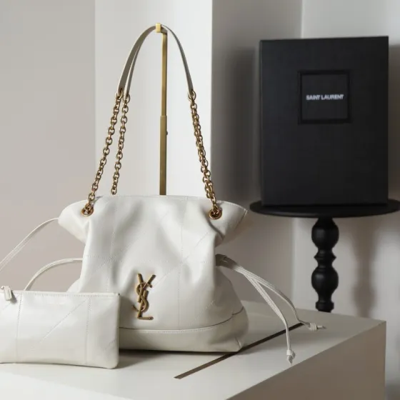 Saint Laurent Jamie Pochon White large shoulder — Top Quality Replica