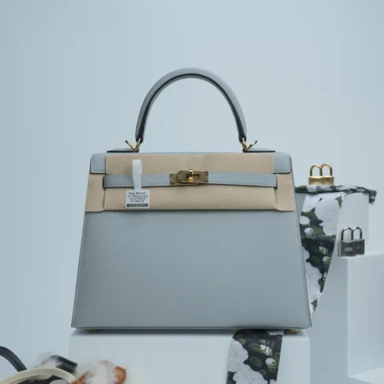 Hermes Kelly Light Blue Epsom shoulder AAA Quality Replica