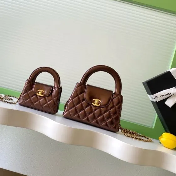 Chanel Brown mini crossbody Premium Replica