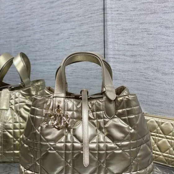 Dior Lady Metallic Gold shoulder Premium Replica