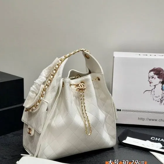 Chanel White 30 29cm shoulder Top Quality Replica