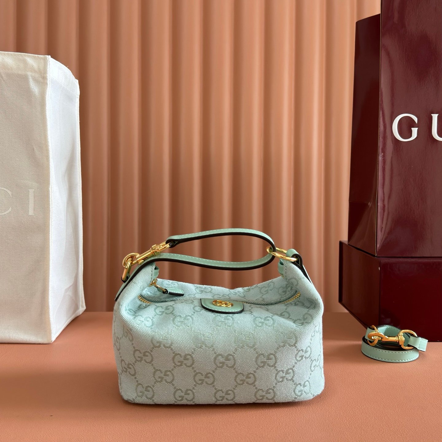 Gucci Light blue GG canvas shoulder everyday
