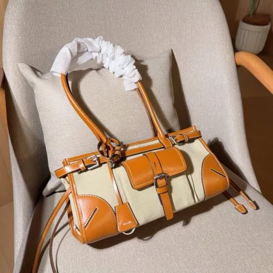 Prada Beige 25x18x10cm shoulder bag 1 1 Replica