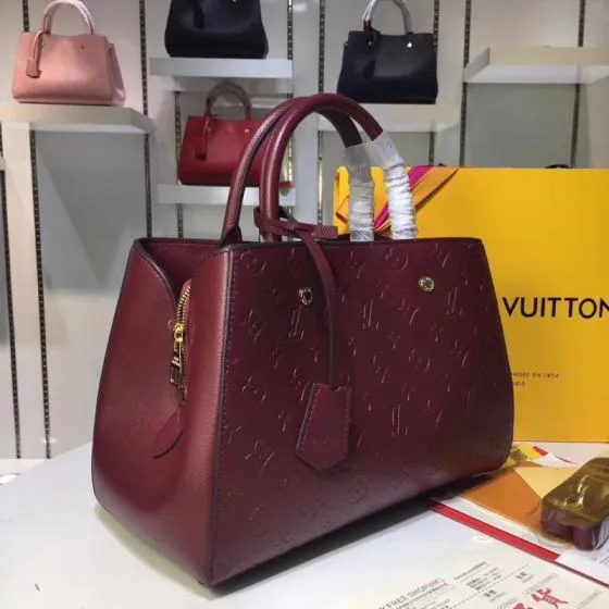 Louis Vuitton M41046 Monogram Empreinte Burgundy 33x23x15cm work AAA Quality Replica