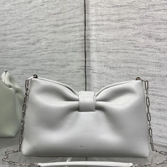 Dior Light grey leather shoulder Top Quality Replica