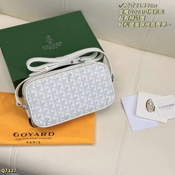 Goyard White Navy 23 12cm crossbody 1 1 Replica