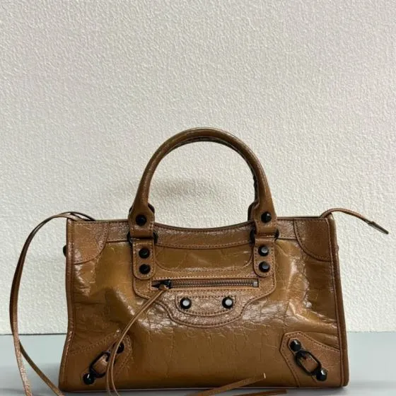 Balenciaga City Brown 38x28x15cm shoulder bag 1 1 Replica