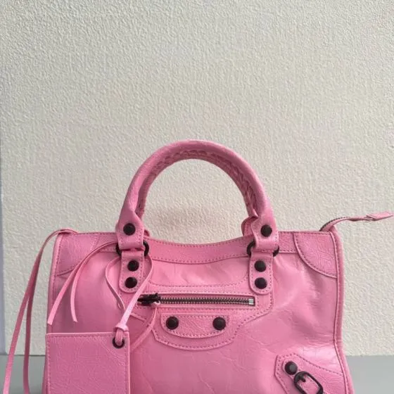 Balenciaga City Pink 38x28x15cm shoulder bag Premium Replica