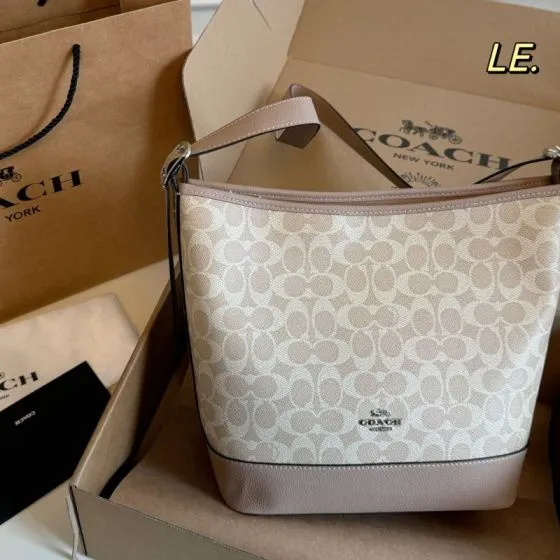 Coach Monogram shoulder bag Top Quality Replica