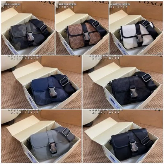 Coach Charcoal Signature Camo 18x17cm crossbody 1 1 Replica
