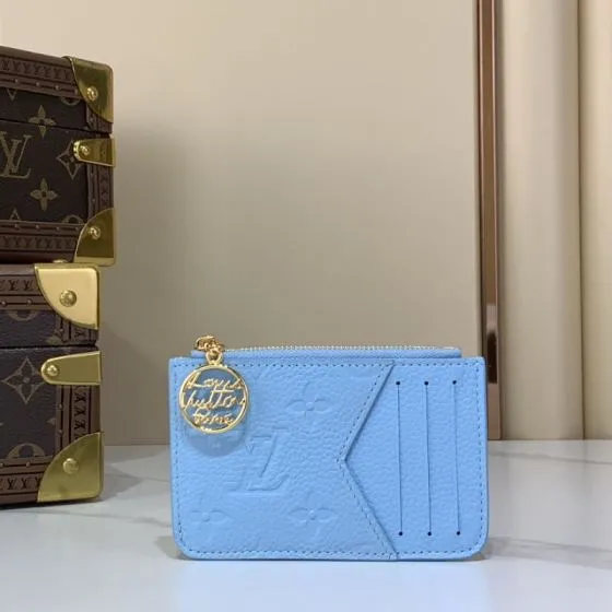 Louis Vuitton Romy Card Holder Light Blue Monogram Empreinte Premium Replica