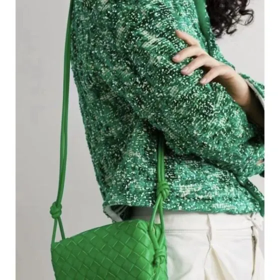 Bottega Veneta Green 18x12cm shoulder bag Top Quality Replica