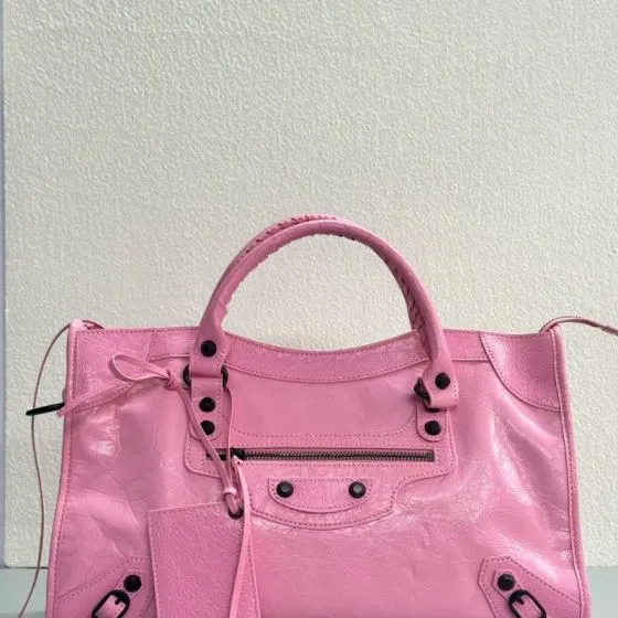 Balenciaga City Pink 38x28x15cm shoulder bag 1 1 Replica