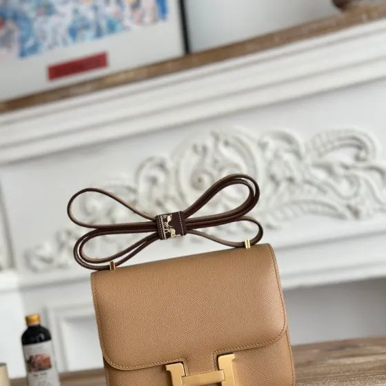 Hermes Constance Gold Tan Epsom crossbody — AAA Quality Replica