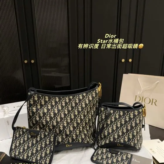 Dior Star Beige and black Oblique jacquard 28x27cm everyday AAA Quality Replica