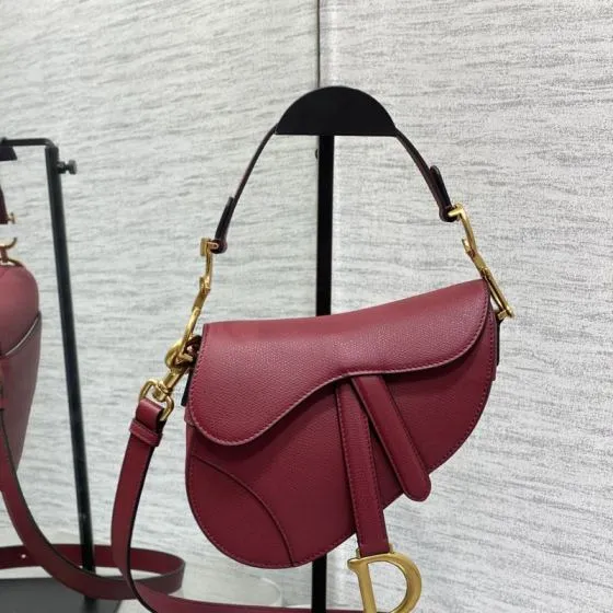 Dior Saddle Burgundy crossbody Top Quality Replica