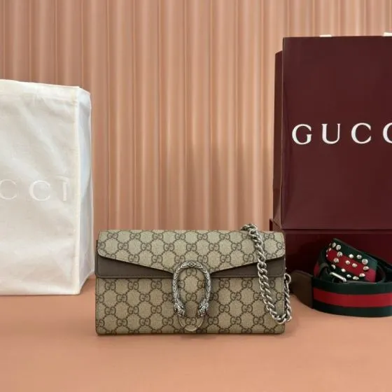 Gucci Dionysus GG Supreme beige brown crossbody Premium Replica