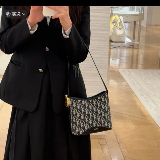 Dior Medaillon Blue Oblique shoulder Premium Replica