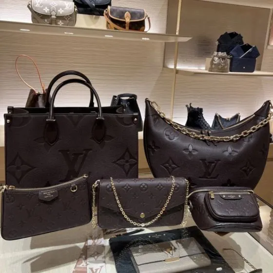 Louis Vuitton Dark Brown Monogram Empreinte everyday AAA Quality Replica