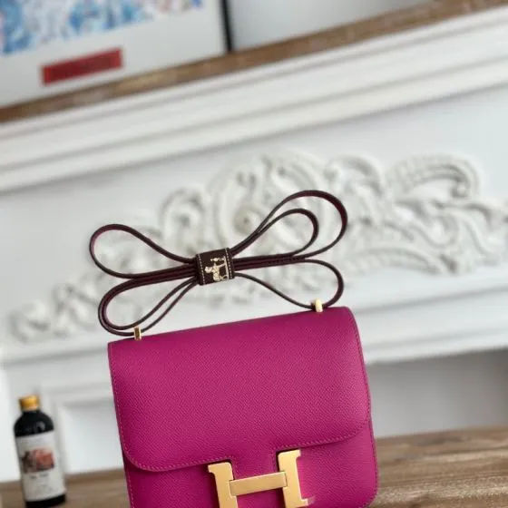 Hermes Constance Pink crossbody — 1:1 Replica