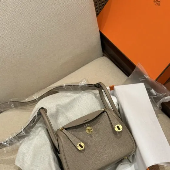 Hermes Lindy Etoupe mini crossbody Top Quality Replica