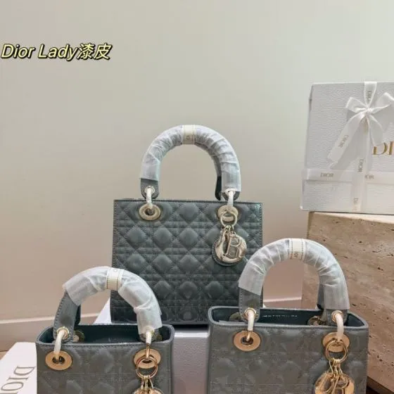 Dior Lady Gray shoulder 1 1 Replica