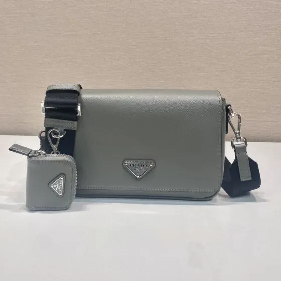 Prada Gray shoulder bag 1 1 Replica