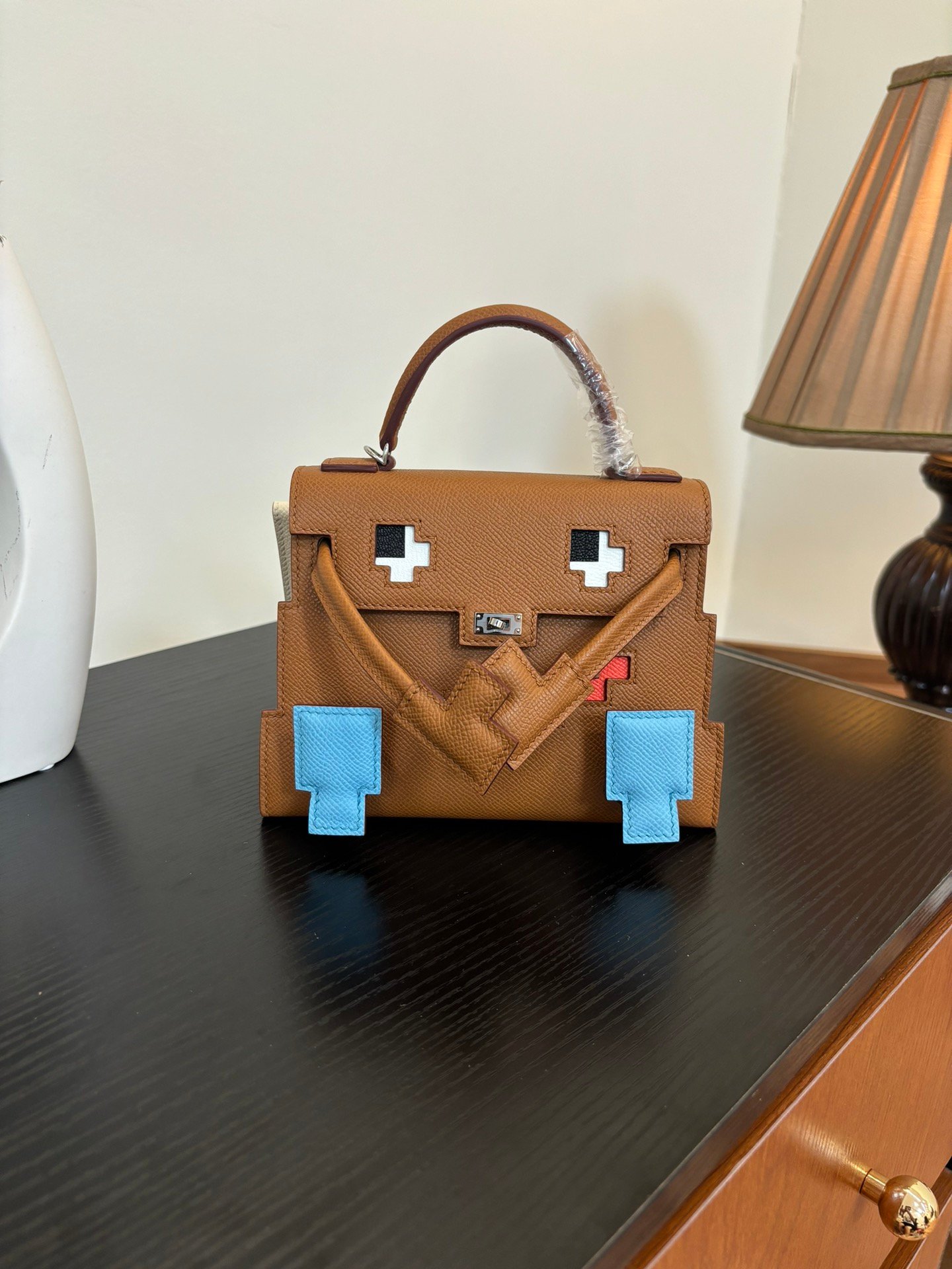 Hermes Mosaic Doll Gold Epsom with multicolor accents top handle everyday