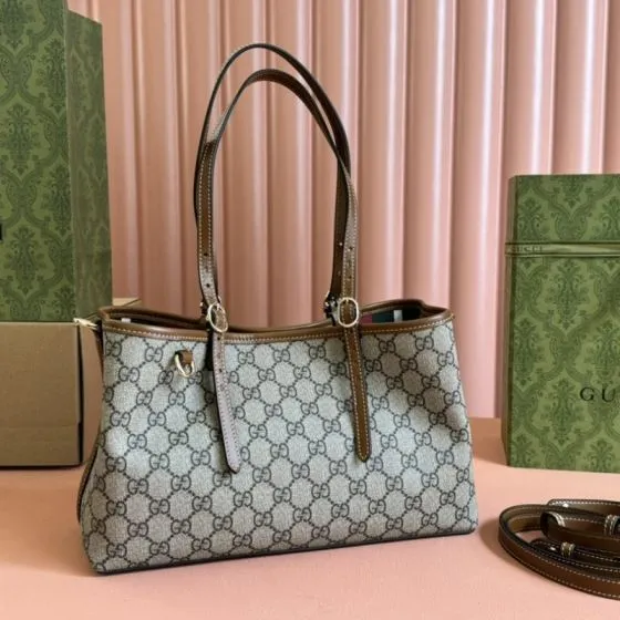 Gucci Ophidia GG Supreme Beige Ebony tote Top Quality Replica