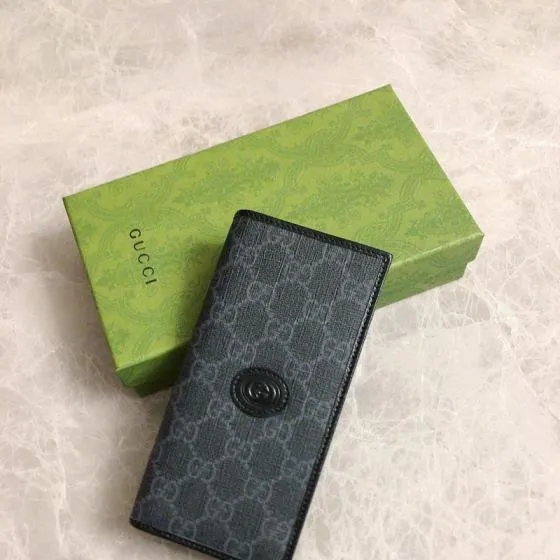 Gucci Black GG canvas 9cm x 17 5cm everyday 1 1 Replica