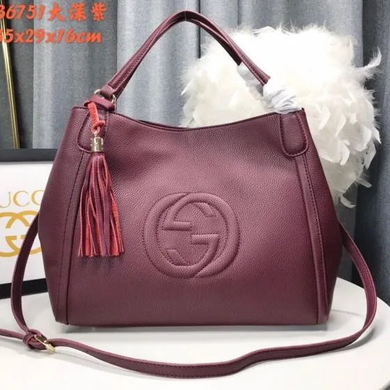Gucci Soho Deep purple 35x29x16cm shoulder 1 1 Replica
