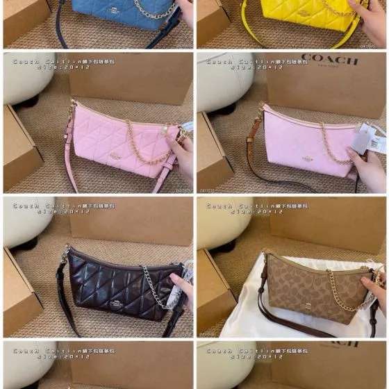 Coach Caitlin Denim blue 20x12cm shoulder 1 1 Replica