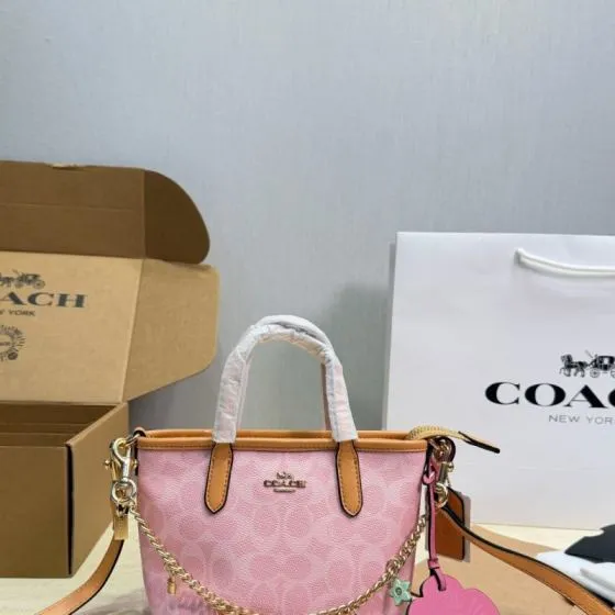 Coach City Pink 38x28x15cm shoulder bag AAA Quality Replica