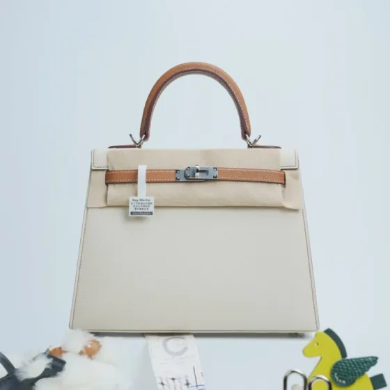 Hermes Kelly Cream Biscuit Epsom shoulder Top Quality Replica
