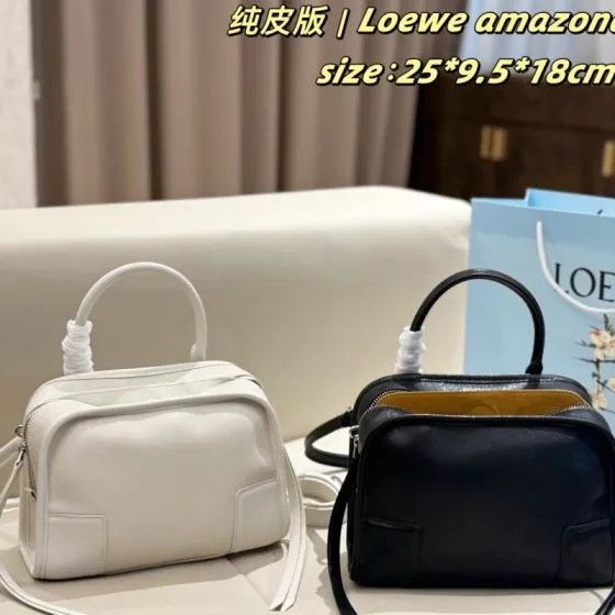 Loewe Amazona White Black 25 9 5 18cm crossbody Top Quality Replica