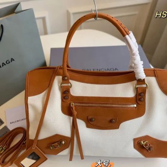Balenciaga City Beige 38x28x15cm shoulder bag Top Quality Replica