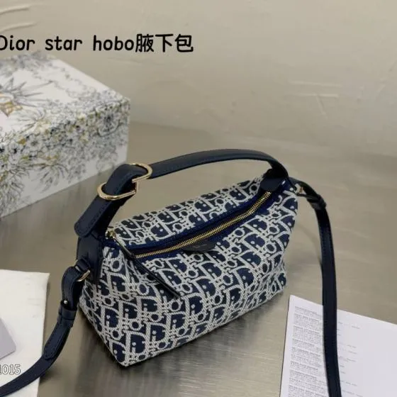 Dior Star Hobo Blue Oblique crossbody Top Quality Replica