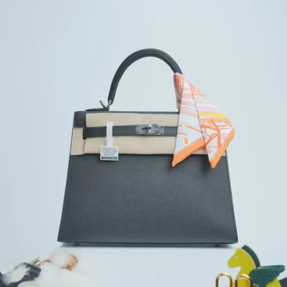 Hermes Kelly Black Epsom shoulder Premium Replica