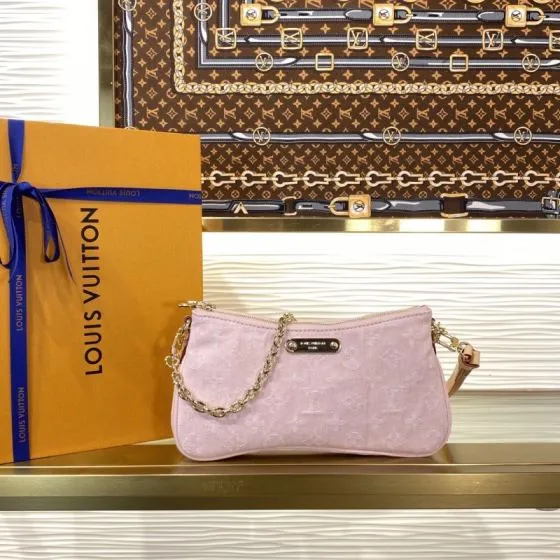Louis Vuitton M14159 Pink Monogram Denim crossbody — Premium Replica