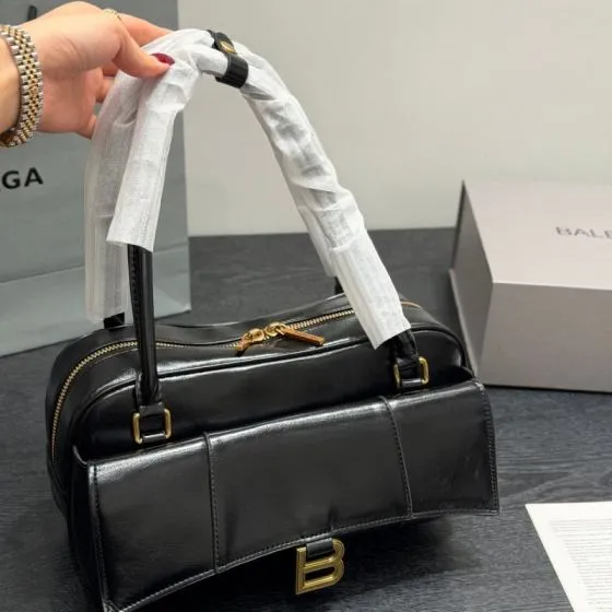Balenciaga Hourglass Black 23x14x10cm shoulder bag AAA Quality Replica