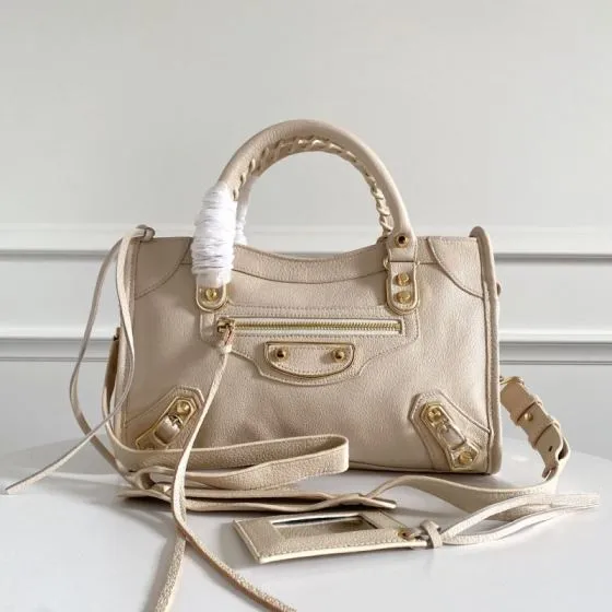 Balenciaga City Beige 38x28x15cm shoulder bag Top Quality Replica