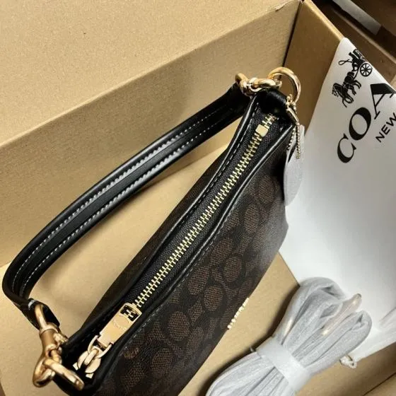 Coach Monogram shoulder bag Top Quality Replica