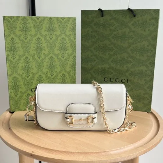 Gucci Horsebit 1955 White shoulder 1 1 Replica