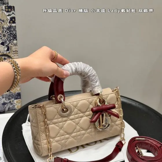 Dior Lady Beige mini shoulder 1 1 Replica