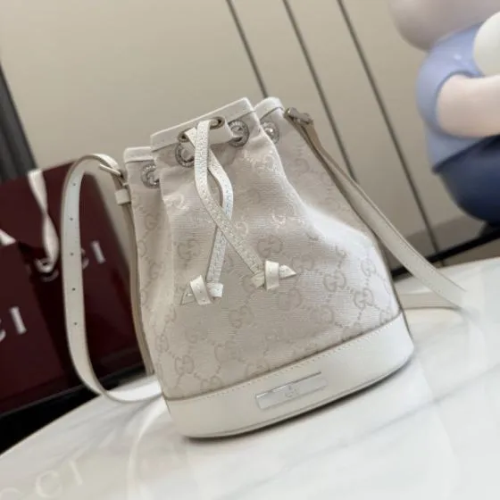 Gucci Beige White GG canvas crossbody Premium Replica